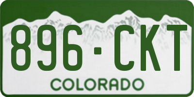 CO license plate 896CKT