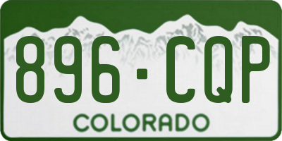CO license plate 896CQP