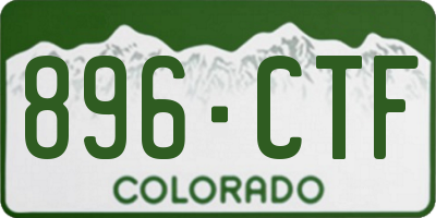 CO license plate 896CTF