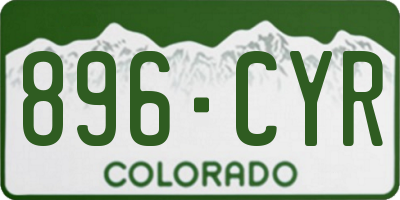 CO license plate 896CYR