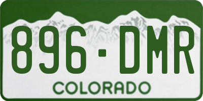 CO license plate 896DMR