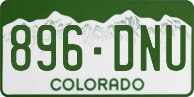 CO license plate 896DNU
