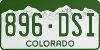 CO license plate 896DSI