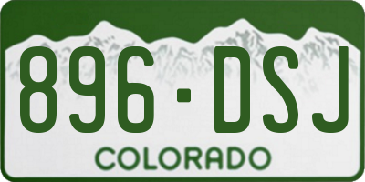 CO license plate 896DSJ