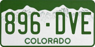 CO license plate 896DVE