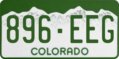 CO license plate 896EEG