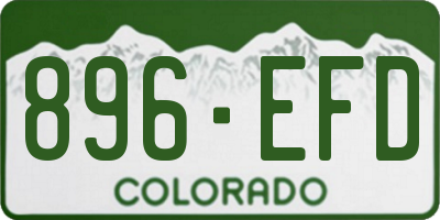 CO license plate 896EFD