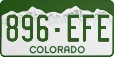 CO license plate 896EFE