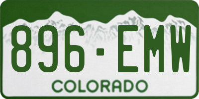 CO license plate 896EMW