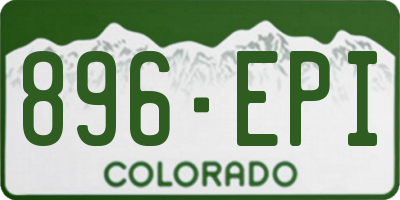 CO license plate 896EPI