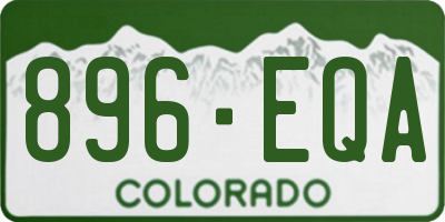 CO license plate 896EQA