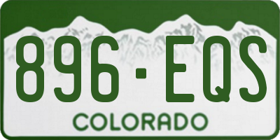 CO license plate 896EQS