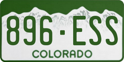 CO license plate 896ESS