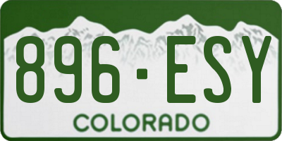 CO license plate 896ESY