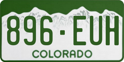 CO license plate 896EUH