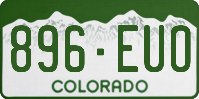 CO license plate 896EUO