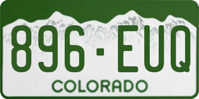 CO license plate 896EUQ