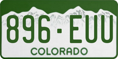 CO license plate 896EUU