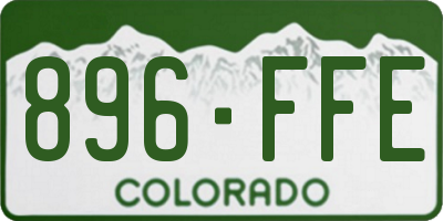 CO license plate 896FFE