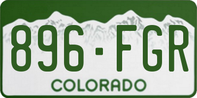 CO license plate 896FGR