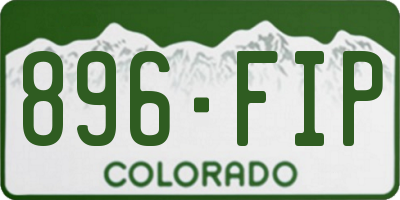 CO license plate 896FIP