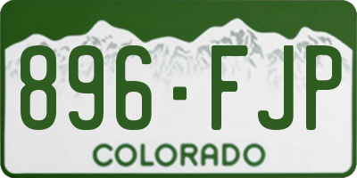 CO license plate 896FJP