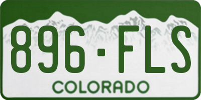 CO license plate 896FLS