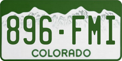 CO license plate 896FMI