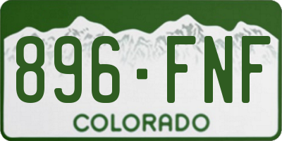 CO license plate 896FNF