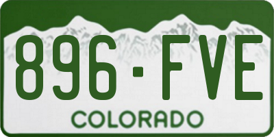 CO license plate 896FVE