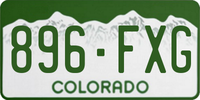 CO license plate 896FXG