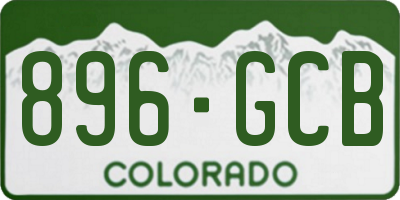 CO license plate 896GCB