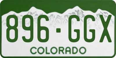 CO license plate 896GGX