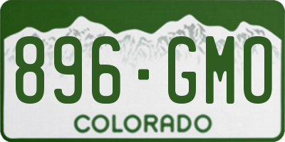 CO license plate 896GMO