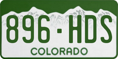CO license plate 896HDS