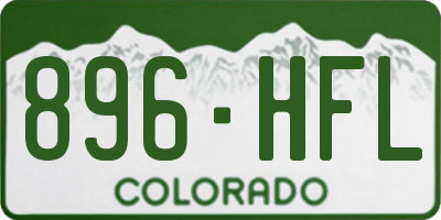CO license plate 896HFL