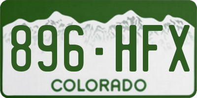 CO license plate 896HFX