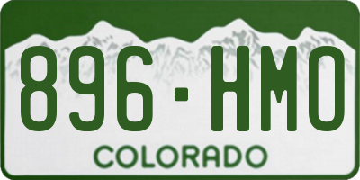 CO license plate 896HMO