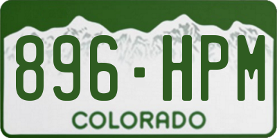 CO license plate 896HPM