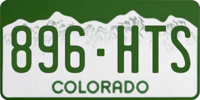 CO license plate 896HTS