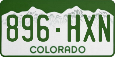 CO license plate 896HXN