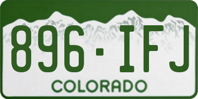 CO license plate 896IFJ
