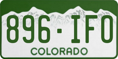 CO license plate 896IFO