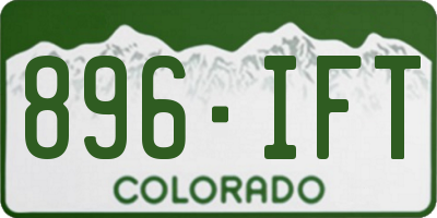 CO license plate 896IFT