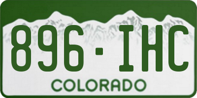 CO license plate 896IHC