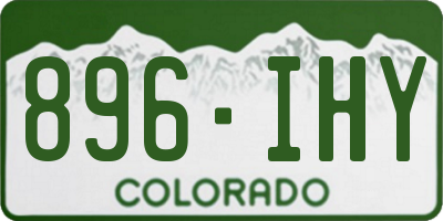 CO license plate 896IHY
