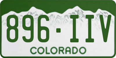 CO license plate 896IIV