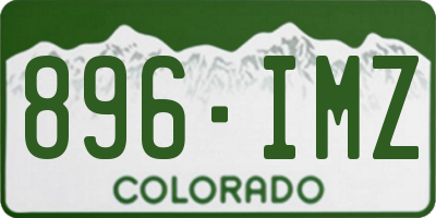 CO license plate 896IMZ