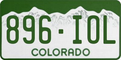 CO license plate 896IOL