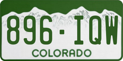 CO license plate 896IQW